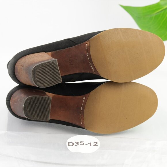 Cole Haan Womens Cassidy Boots Size 8.5 Black Nubuck Block Heel Booties Comfy - Picture 8 of 12